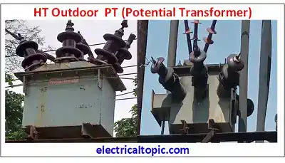 Diagram of outdoor type potential 
            transformer(PT) and technical parameters.