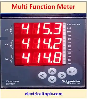 Multi function meter: diagram and features .